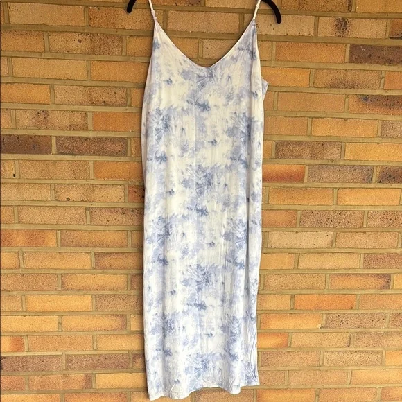 Double Zero women’s tie dye lined to knee spaghetti strap slip dress Large - Picture 1 of 10
